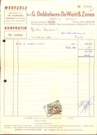 Delcampe - Factuur Facture Confectie G. Dobbelaere - De Weirt & Zn - Nevele 1966 - Kleding & Textiel
