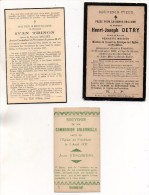 Delcampe - 30592  -  Froidthier     -  2  Images Pieuses Et Un Souvenir De Communion - Aubel