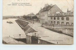 Delcampe - GRAY - Le Port Villeneuve, Cycles Automobiles Peugeot (carte Vendue En L'état). - Gray