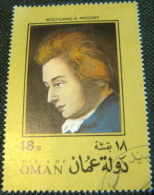 Oman 1972 Wolfgang A Mozart 18b - Used CTO - Oman