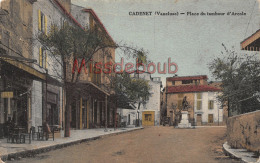 Delcampe - (84) CADENET - Place Du Tambour D'Arcole - Dos Vierge - 2 SCANS - Cadenet