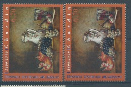 [09] Variété : N° 3105 Chardin Fond Orange Au Lieu De Verdâtre + Normal ** - Unused Stamps