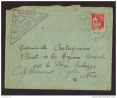 Delcampe - Lettre Taillecourt 25 Pour Nice 1937 - Briefe U. Dokumente
