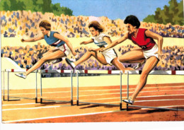 Delcampe - SPORT ... COURSE ... 110 M HAIES ..?? OLYMPIC FLASH OFFERT LES CHEWING GUM WELCOME TARZAN ET JOHNNY - Leichtathletik