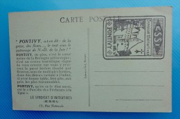 56 - LE FAOUET -  ESCALIER ET BEFFROI DE STE BARBE - Carte Du Syndicat D´initiative De Pontivy (voir Dos) - Faouët