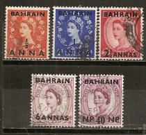 Bahrain 1952/7 Overprints Obl - Bahrein (...-1965)