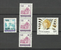 Yougoslavie N°2529, 2535, 2595 Cote 2.65 Euros - Usati