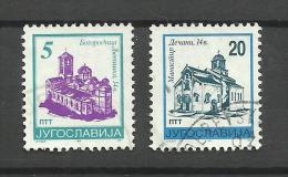 Yougoslavie N°2614, 2616 Cote 5 Euros - Usados