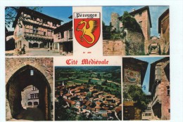 Delcampe - CPM  PEROUGES CITE MEDIEVALE Multivues - Pérouges