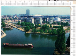 Delcampe - PENICHE    -  La Cité Des Sciences Vue De La Croisée Du Canal De L Ourcq  Et Du Canal St Denis  - PARIS - Hausboote
