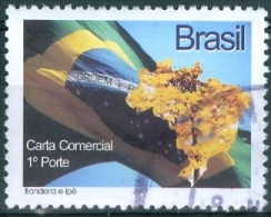 BRAZIL #3003  -  FLAG AND TREE NATIONAL SYMBOLS   -  USED - Gepersonaliseerde Postzegels