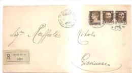 76350) Raccomandata Con 10c.+2x30c. Imperiale Da Bari A Giovinazzo  Il 15-1-1934 - Storia Postale (Posta Aerea)