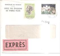 76353) Monaco Espresso Con 3F. Effige Regnan+1f. Veduta Del Castello Da Monaco  Il 13-1-1973 - Lettres & Documents