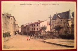 42 Loire BOURG ARGENTAL Le Presbytère Et La Grande Rue (couleur Toilée) - Bourg Argental