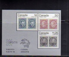 Delcampe - CANADA 1978 CAPEX 78 EXPO STAMP EHIBITION ESPOSIZIONE FILATELICA BLOCK SHEET BLOCCO FOGLIETTO BLOC FEUILLET MNH - Blocks & Kleinbögen