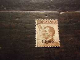 LIPSO 1912 RE 40 C USATO - Ägäis (Lipso)