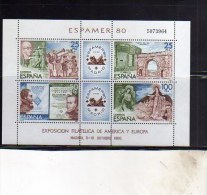 Delcampe - SPAIN ESPAÑA SPAGNA 1980 EXPO ESPAMER 80 STAMP EXHIBITION ESPOSIZIONE BLOCK SHEET BLOCCO FOGLIETTO BLOC FEUILLET MNH - Blocks & Kleinbögen