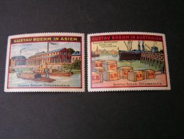 Delcampe - == 2 Alte Reklame Marken Fabrik Schanghai Firma Aus Offenbach ** - Offenbach