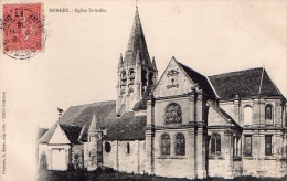 Delcampe - Cpa ( 95 )  Ennery  -  Eglise  St - Aubin - Ennery