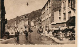 CPA 63  MONT DORE AVENUE DE CLERMONT ET AVENUE DE LA GARE - Le Mont Dore