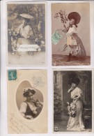 Delcampe - 27 CPA FANTAISIE FEMMES A CHAPEAU - 5 - 99 Karten