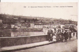 AIXE SUR VIENNE (HTE VIENNE) 17 LE PONT ARRIVEE DU TRAMWAY (ECOLIERS) - Aixe Sur Vienne