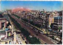 Delcampe - Cpsm PARIS L Avenue Des Champs Elysees (pub Cusenier ) - Champs-Elysées