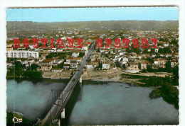 Delcampe - ACHAT DIRECT < 47  MARMANDE < VUE AERIENNE PANORAMIQUE CIM N° 539-26A VOYAGEE 1966 - PONT SUSPENDU - DOS SCANNE - Marmande