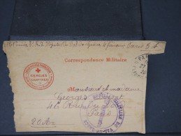 FRANCE-CARTE LETTRE DE LA CROIX ROUGE DE PARIS POUR PARIS EN 1920   A VOIR    LOT P3743 - Croix Rouge