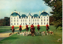 Delcampe - CP - PHOTO - CHATEAU DE CHEVERNY - 3245 - ANIMEE - CHEVAUX - CHIENS - YVON - Cheverny