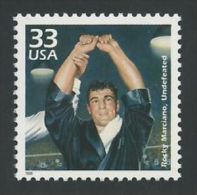 Delcampe - USA 1999 Celebrate The Century 1950's Stamp-Rocky Marciano, Undefeated Sc#3187k Boxing Famous - Boxe