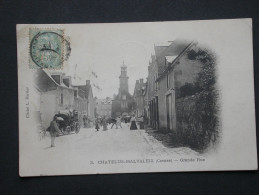 Delcampe - Ref4125 JU CPA Animée De Chatelus Malvaleix (Limousin) - Grande Rue - Bagarre Cliché Barrier - Débit De Poudres 1905 - Chatelus Malvaleix