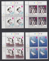 South Georgia 1996 Chinstrap Penguins 4v Bl Of 4 (corners)  ** Mnh (21225) - Südgeorgien