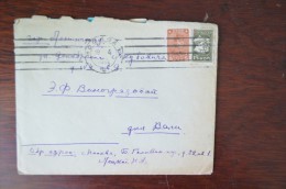 Envelope Russia  Moscow Leningrad - Brieven En Documenten