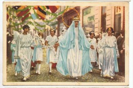 Delcampe - Chromo : Huy - Procession Fêtes Mariales, Couronne D'étoiles - Folklore Belge Côte D'or  N° 19 (chocolat) - Huy