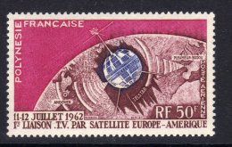 Polynésie PA N° 6 X Télécommunications Spatiales,  Trace De Charnière Sinon TB - Unused Stamps