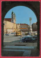 169209 / Linz An Der Donau - HAUPTPLATZ , CAR MONUMENT , Tram Strassenbahnen Tramway Austria Österreich Autriche - Linz