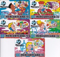 Mercury, MER102 - 105, Colourful Way To Call, 5 Unused Cards, 2 Scans. - [ 4] Mercury Communications & Paytelco