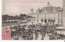 Delcampe - VALENCE 213 PLACE DU CHAMP DE MARS MARCHE AUX BOEUFS 1904 - Valence