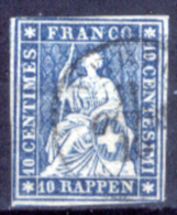 Svizzera-006 - 1854 - Y&T: N. 27 (o) - Privo Di Difetti Occulti. - Used Stamps