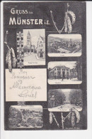 Delcampe - CPA MIUNSTER 68 GRUSS AUS MULTI VUES OCUUPATION ALLEMANDE - Munster