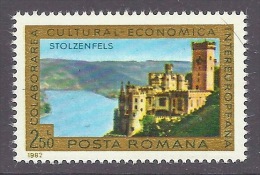 Romania 1982 - Castles, Chateau, Stolzenfels, Schloss, Castello, Posta Romana MNH - Neufs