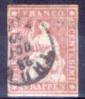 Svizzera-010 - 1854 - Y&T: N. 28 (o) - Privo Di Difetti Occulti. - Used Stamps