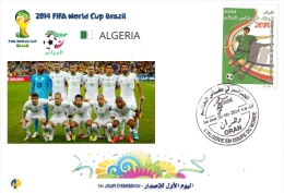 ALG Algeria 1689/90 FDC FIFA Coupe Du Monde De Football Brésil 2014 Equipe Nationale D'Algérie - 2014 – Brasil