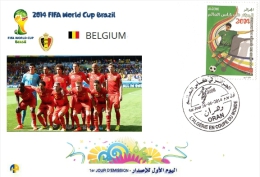 ALG Algeria 1689/90 FDC FIFA Coupe Du Monde De Football Brésil 2014 Equipe Nationale De Belgique - 2014 – Brasil