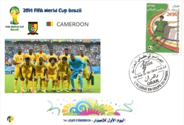 ALG Algeria 1689/90 FDC FIFA Coupe Du Monde De Football Brésil 2014 Equipe Nationale Du Caméroun - 2014 – Brasil