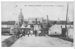 Condé-s-Escaut (59) - Porte De Mons. Petit Pli Coin Haut Droite, Taches Dues Au Cachet, A Circulé. - Conde Sur Escaut