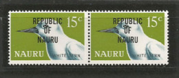 Delcampe - La Gygis Blanche (oiseau Marin )  Paire De 2  T-p Neufs ** Avec Surcharge "Republic Of Nauru".  Côte 15.00 € - Nauru