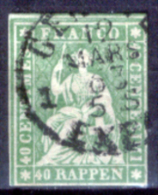Svizzera-018 - 1854 - Y&T: N. 30 (o) - Privo Di Difetti Occulti. - Used Stamps