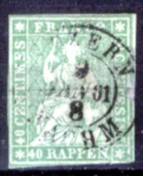 Svizzera-019 - 1854 - Y&T: N. 30 (o) - Privo Di Difetti Occulti. - Gebraucht
